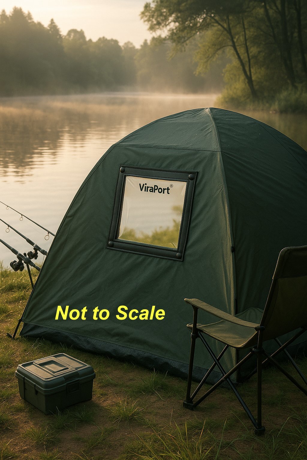 Fishing tent with Viraport window for wildlife observation